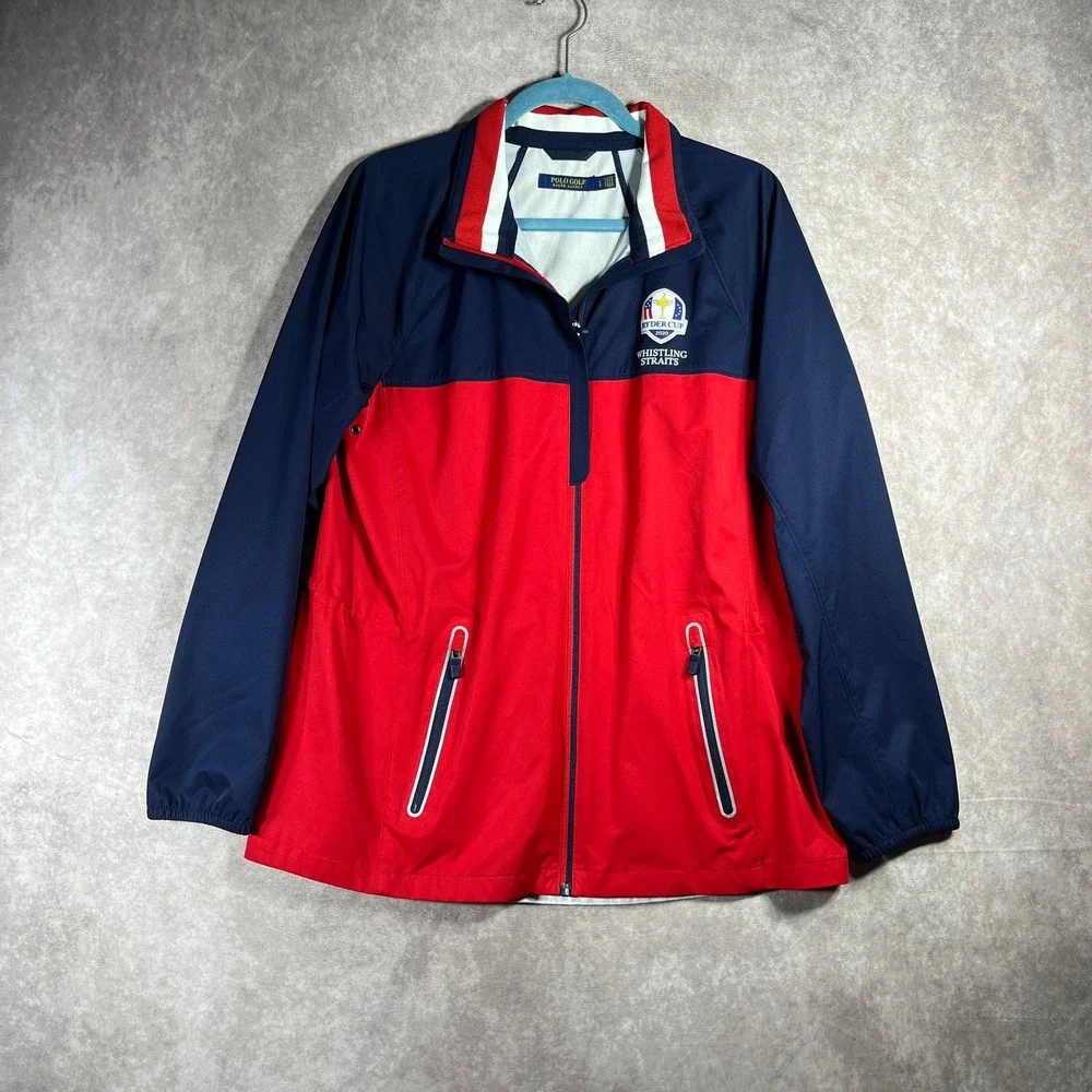Polo Golf Ralph Lauren Ryder Cup 2020‎ Jacket Mens L Blue Red Whistling Strait